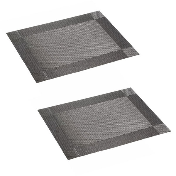 Set x 2 Individuales Rectangulares Plateado / Alana Home