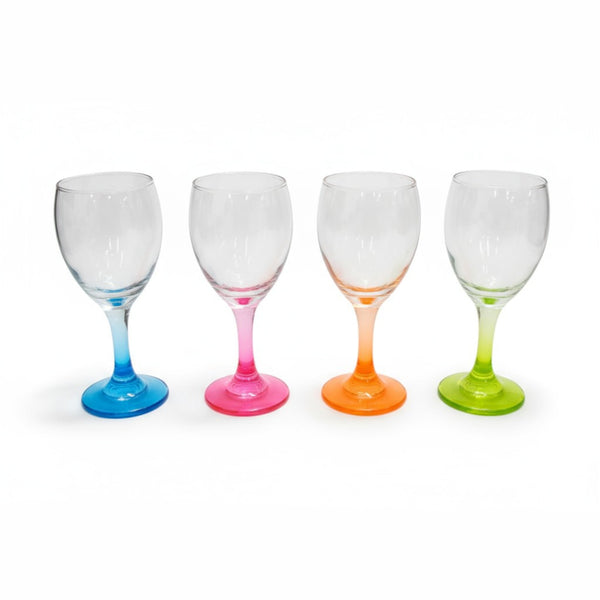Set x 4 Copas Vino Aragón Neón 10 oz / Cristar