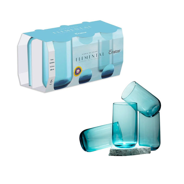 Set x 6 Vasos 13.7 oz Elemental / Cristar