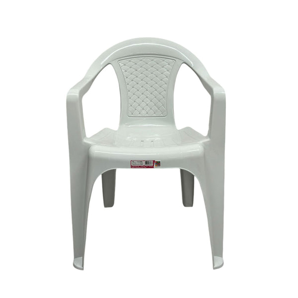 Silla Bambú con Brazos Blanca Ecorimo / Rimoplásticas