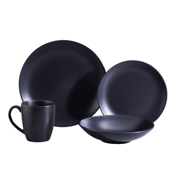 Vajilla Ébano 4 Puestos 16 Piezas / Corona