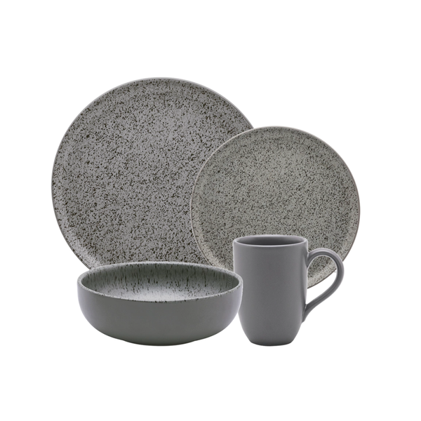 Vajilla Gray 4 Puestos 16 Piezas / Oxford