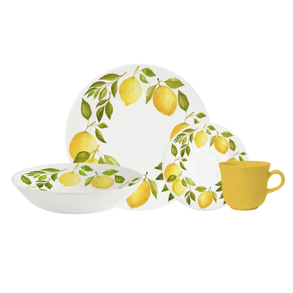 Vajilla Limones 4 Puestos 16 Piezas / Corona
