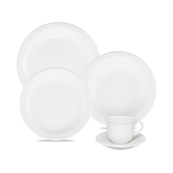 Vajilla Blanca 4 Puestos 20 Piezas / Oxford