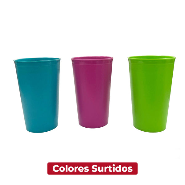 Vaso Plástico Arenado 10 Onzas / Colplast