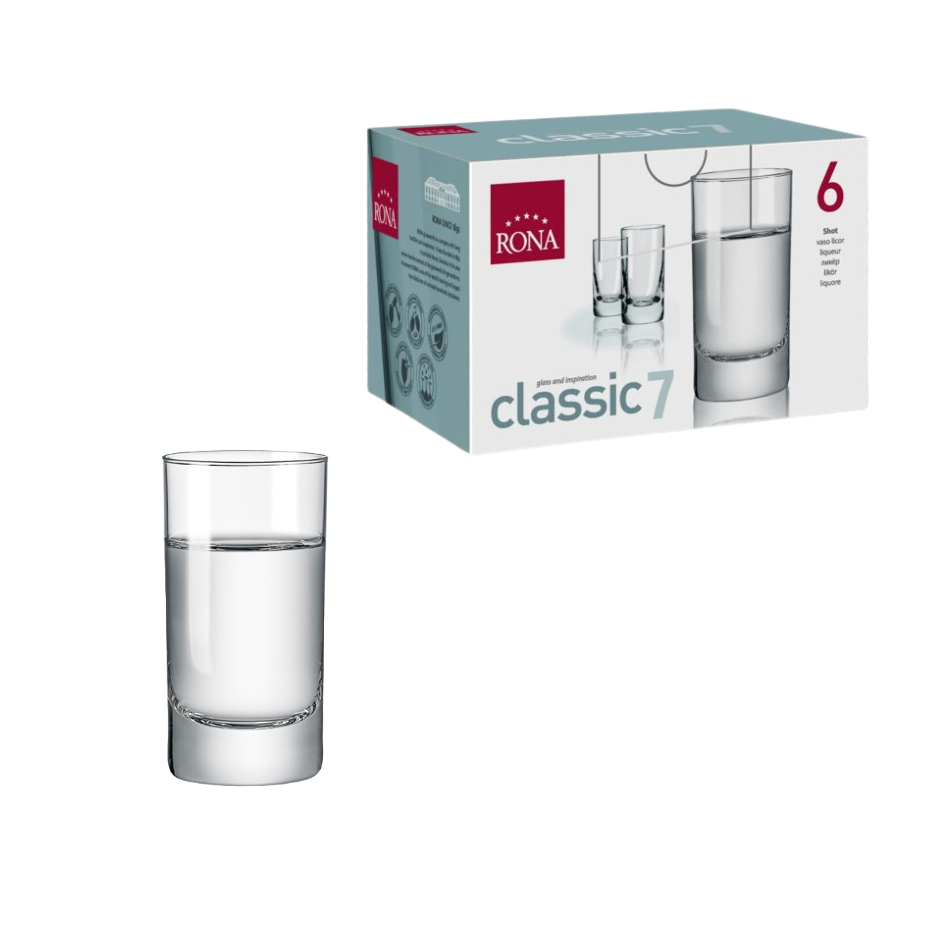 Set x 6 Copas Shot 1.75 oz Classic / Rona – Almacenes La 13