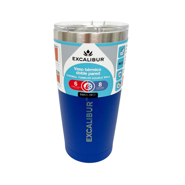 Vaso Térmico en Acero Inoxidable 550 ml Azul / Excalibur
