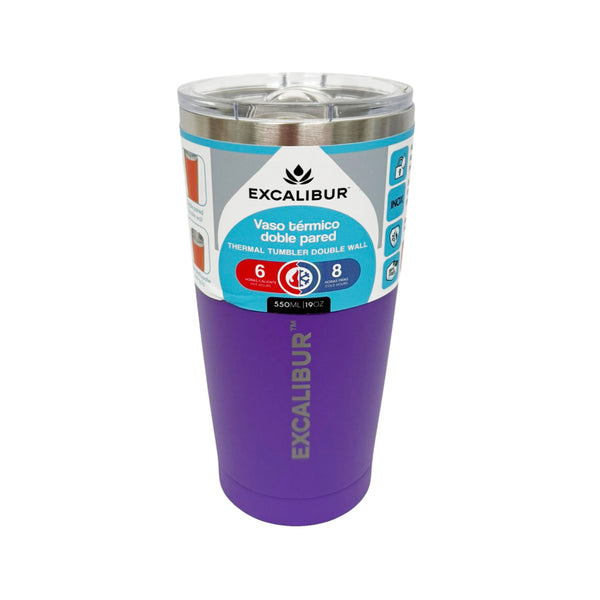 Vaso Térmico en Acero Inoxidable 550 ml Morado / Excalibur