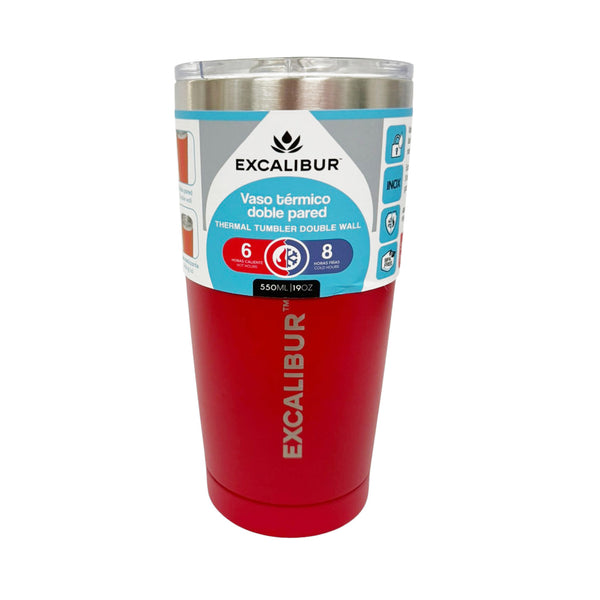Vaso Térmico en Acero Inoxidable 550 ml Rojo / Excalibur