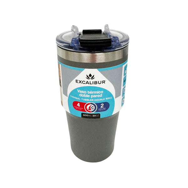 Vaso Térmico en Acero Inoxidable 600 ml Gris / Excalibur