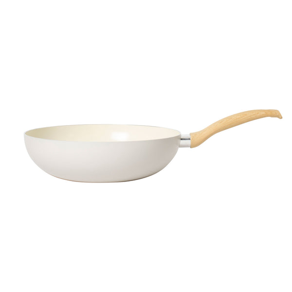 Wok 28 cm White Ceramic / Ilko