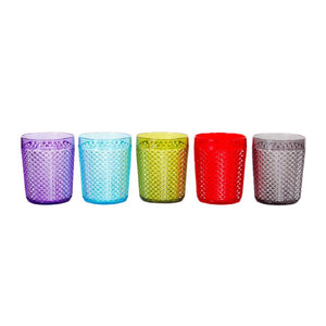 Set x 4 Vasos Negro en Acrílico Diamante / Mundiutil