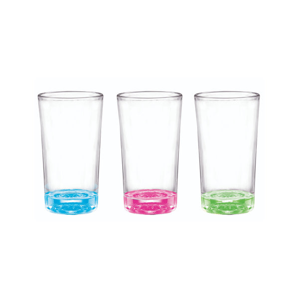 Set x 6 Vasos Cortos Herradura Fondo Color / Cristar