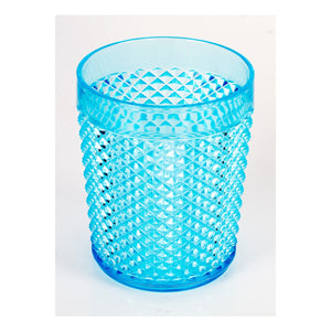 Set x 4 Vasos Azul en Acrílico Diamante / Mundiutil