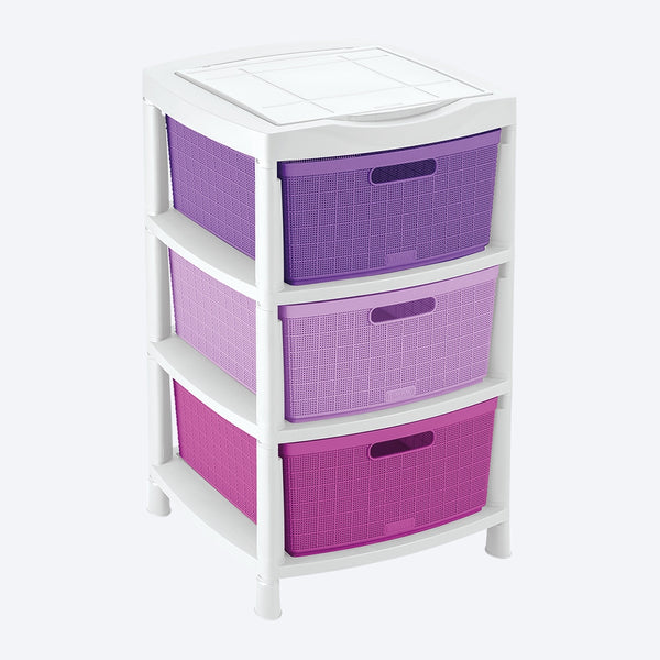 Gavetero Fique 3 Gavetas y Tapa Organizadora Combinado Niña / Rimax