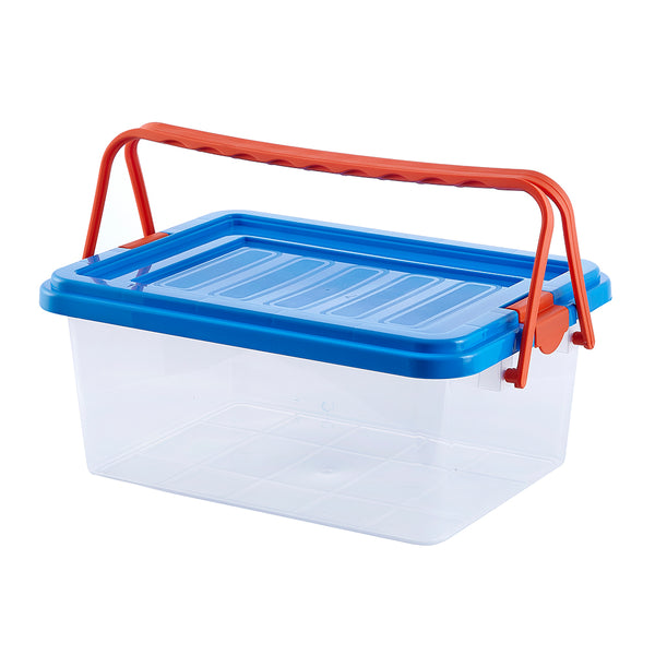 Caja Organizadora con Manija Multiusos 15 Litros Tapa Azul / Vanyplas