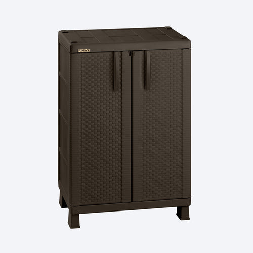 Armario Mediano Apariencia Rattan Wengue / Rimax