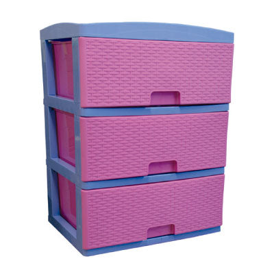 Practimueble Grande x 3 Gavetas Azul Fucsia / Colplast