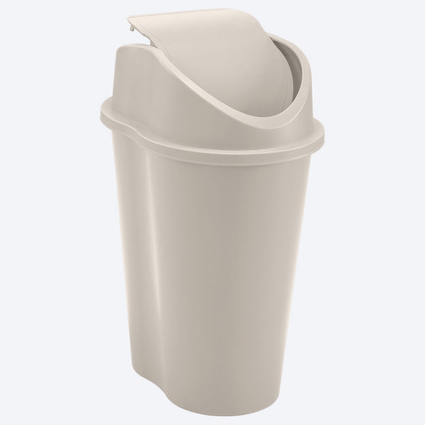 Papelera Style Tapa Vaivén 10 Litros Beige / Rimax