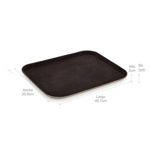 Bandeja de Servicio 46 x 36 cm Antideslizante Rectangular / Estra