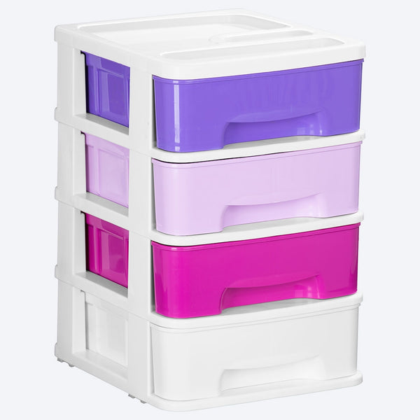 Gavetero Pequeño 4 Niveles Lila-Fucsia-Rosado / Rimax