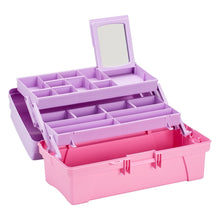 Cargar imagen en el visor de la galería, Caja Herramientas 14&quot; con Tapa Organizadora Vanity Beauty Lila - Rosado / Rimax
