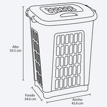 Cargar imagen en el visor de la galería, Cesta para Ropa Linum Blanco / Rimax