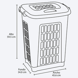 Cesta para Ropa Linum Blanco / Rimax