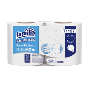 Papel Higiénico Jumbo X4 Rollos Blanco / Familia