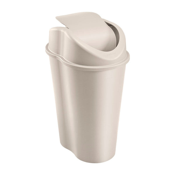 Papelera Style Tapa Vaivén 25 Litros Beige / Rimax