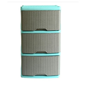 Cajonero Rattan 3G Gris - Azul Marino / Rimoplasticas