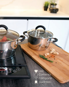Set x 3 ollas en Acero Inoxidable / Home Elements