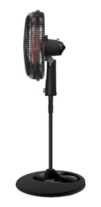 Ventilador Turbo Power Pedestal Negro y Rojo / Samurai
