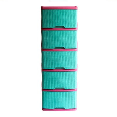 Cajonero Rattan 5G Fucsia - Azul Mar / Rimoplasticas