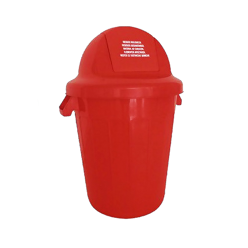 Contenedor 120 Litros Rojo Tapa Cúpula Vaivén / Colplast