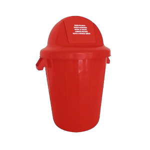 Contenedor 120 Litros Rojo Tapa Cúpula Vaivén / Colplast