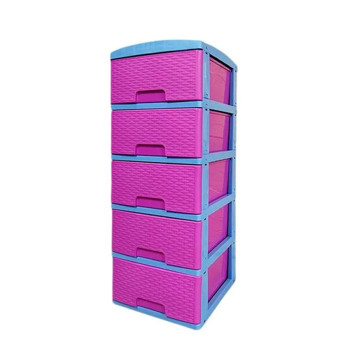 Practimueble x 5 Gavetas Fucsia-Azul / Colplast