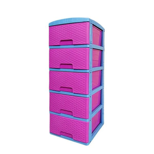 Practimueble x 5 Gavetas Fucsia-Azul / Colplast