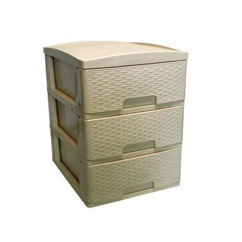 Practimueble Grande x 3 Gavetas Beige / Colplast