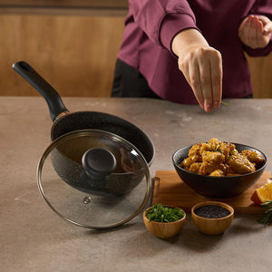 Perol Gusto 18 cm con Tapa de Vidrio / Imusa