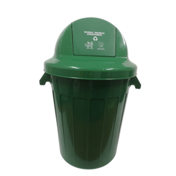 Contenedor 120 Litros Verde Tapa Cúpula Vaivén / Colplast