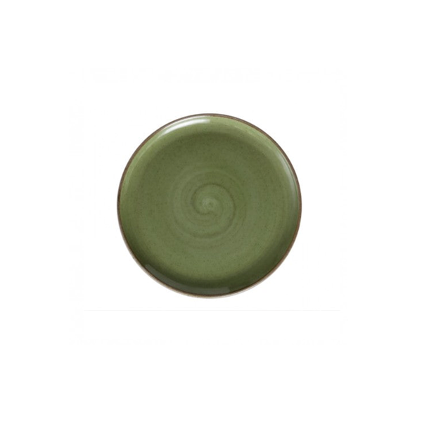 Plato Pando Coupé 17.7 cm Verde Oliva Línea Artisan / Corona