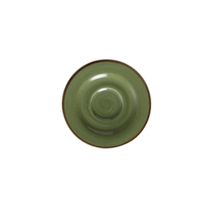 Plato Té 16 cm Verde Oliva Línea Artisan / Corona