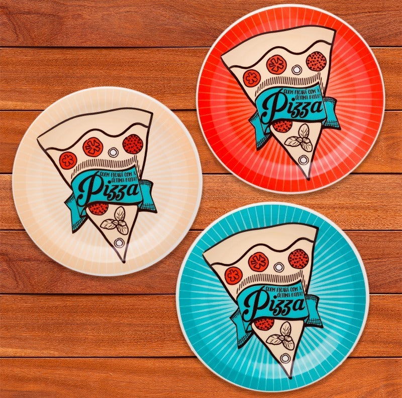 Set x 3 Platos Pandos Pizza 26 cm / Oxford