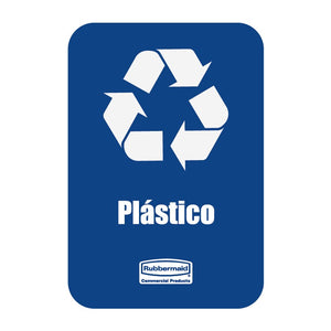 Contenedor Slim Jim® marcado reciclaje 87 litros Azul / Rubbermaid
