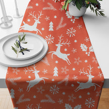 Cargar imagen en el visor de la galería, Camino de Mesa Navidad Reno Rojo / Keuken