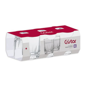 Set x 6 Copas Trago Corto Prisma / Cristar