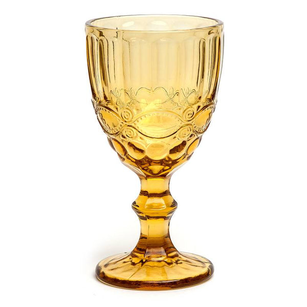 Set x 6 Copas Vino Agua Vintage Amarillo / OCT