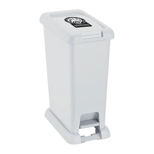 Basurero Pedal Con Logo 35 Litros Blanco / Rimax