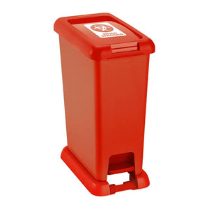 Basurero Pedal Con Logo 35 Litros Rojo / Rimax